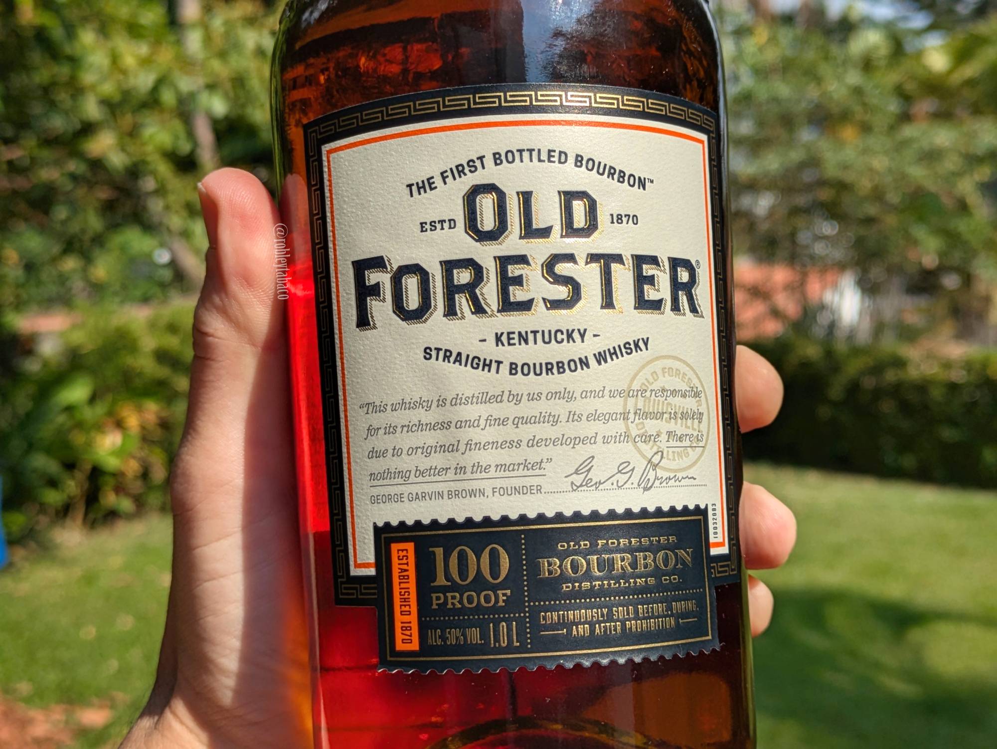 Whiskey: Old Forester 100 – Humo y Tabaco