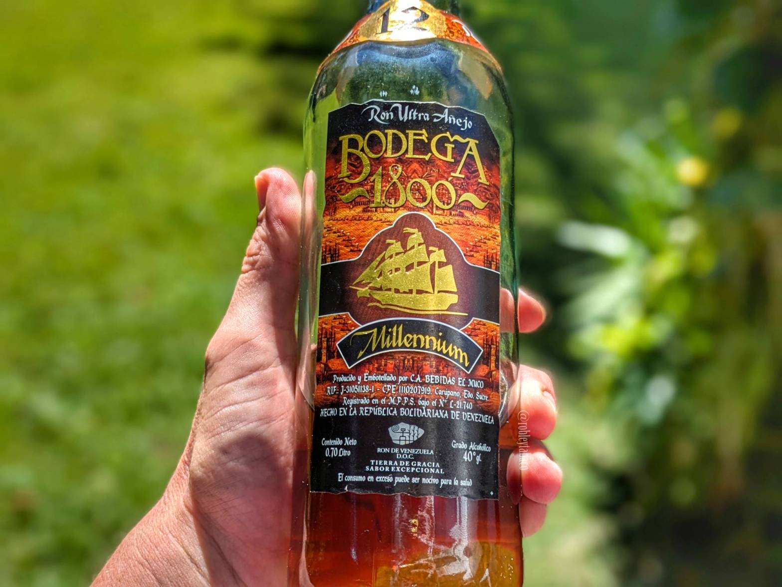 Bodega 1800 Millennium 12 label detail