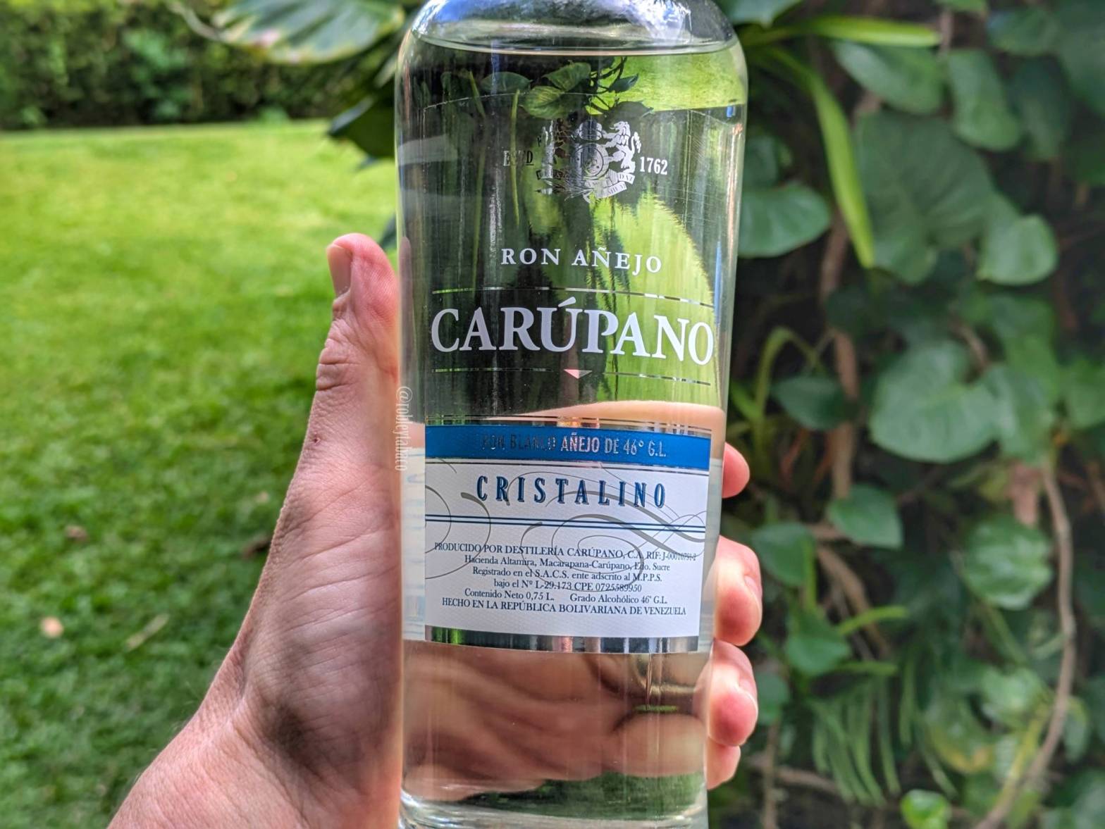 Carupano Cristalino label detail